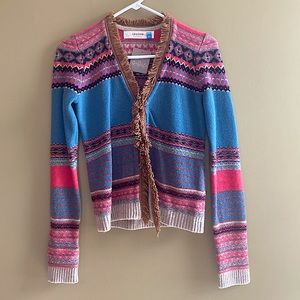 Anthropologie boho patterned sweater by sparrow